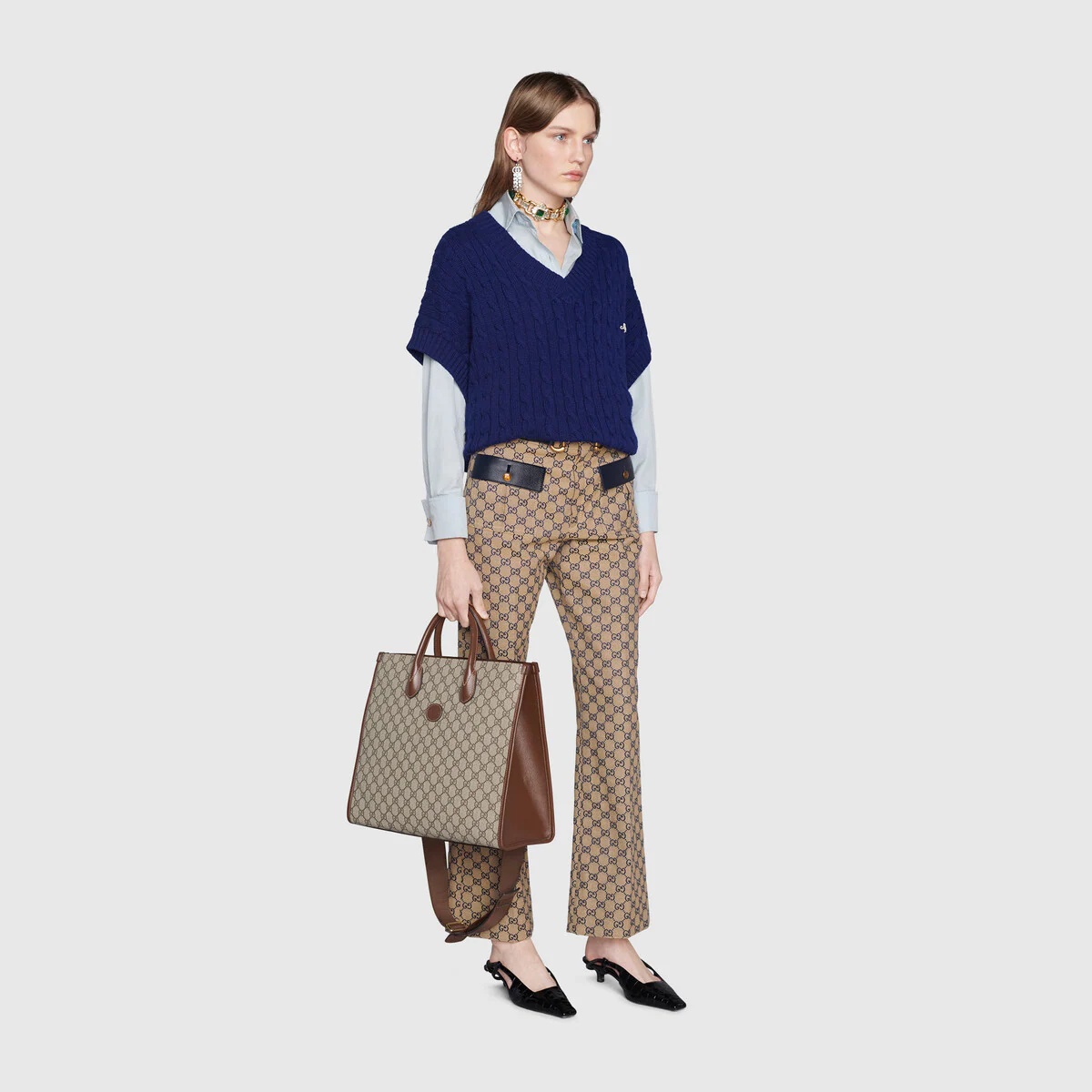 Medium tote with Interlocking G - 9