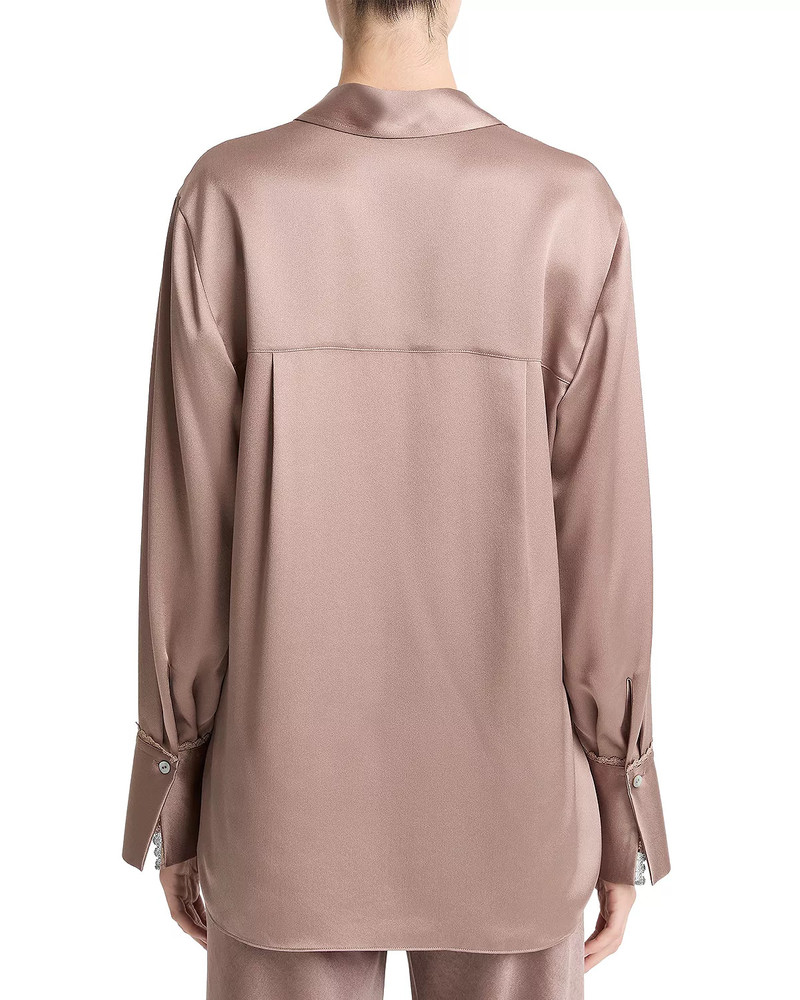 Vince Lace Trim Satin Blouse outlook