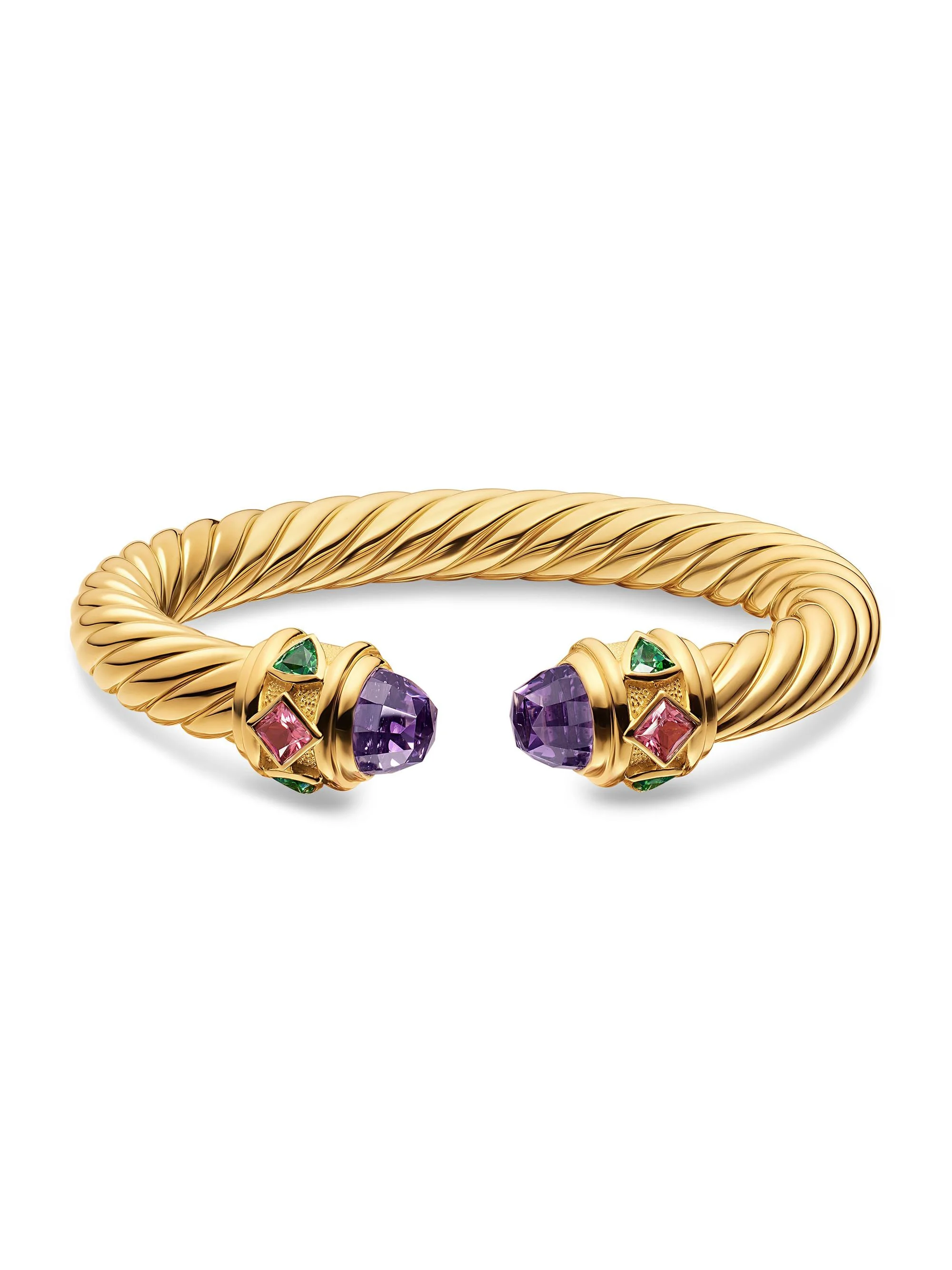 Women's Renaissance Cablespira Bracelet in 18K Yellow Gold - Amethyst - 1