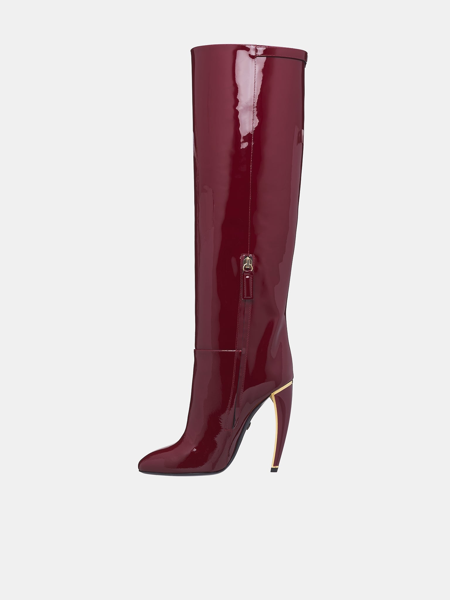Patent Leather Knee High Boots - 3