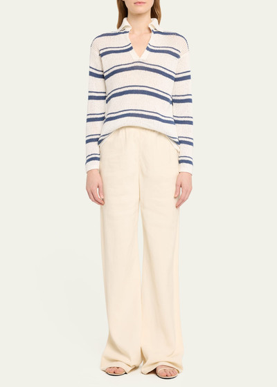 Vince Racked Ribbed Stripe Pullover Sweater outlook