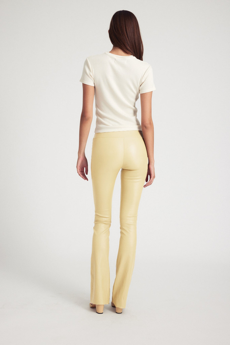 SPRWMN BUTTER LEATHER MICRO FLARE outlook