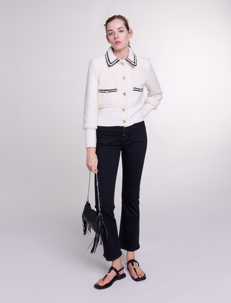 maje Contrasting tweed-style jacket outlook
