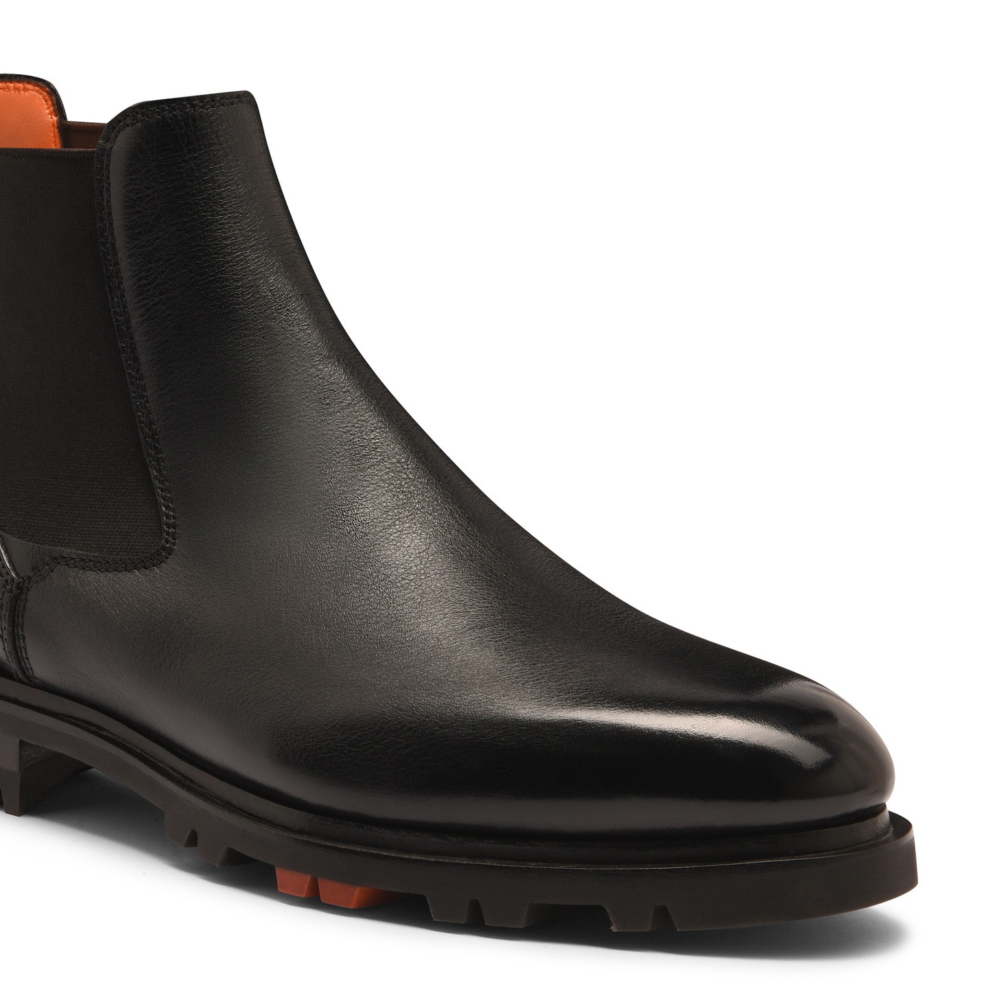 Men's black leather Chelsea boot - 6