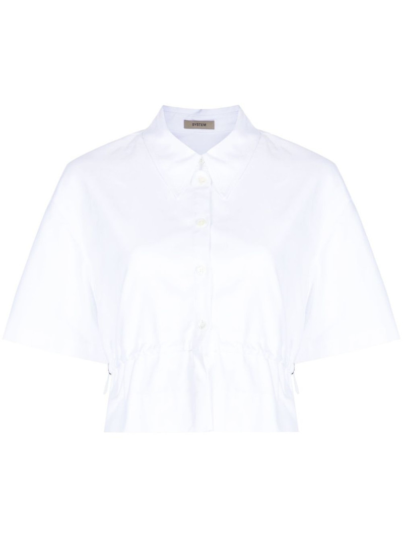 drawstring short-sleeve cotton shirt 1