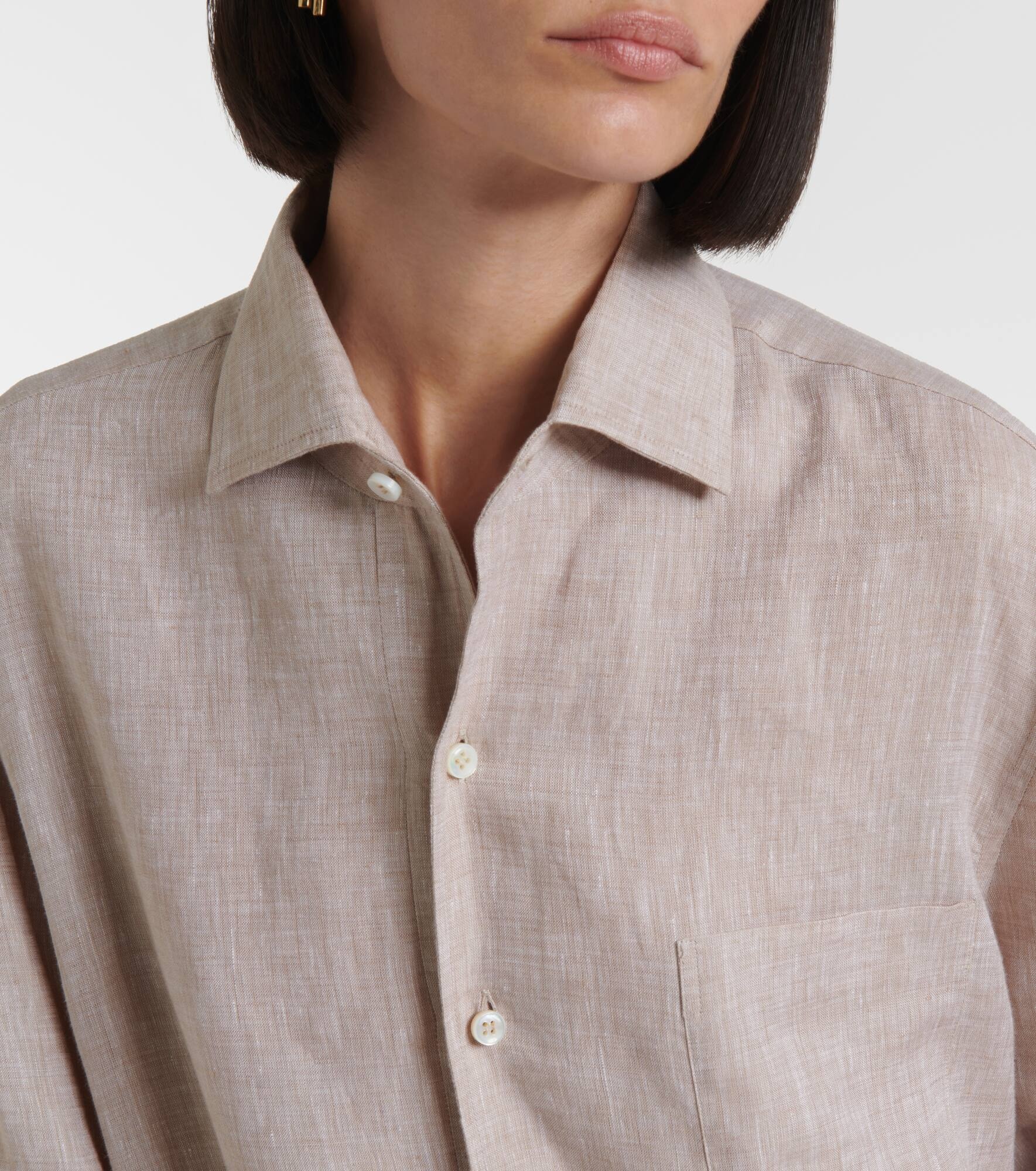 Lora linen shirt dress - 4