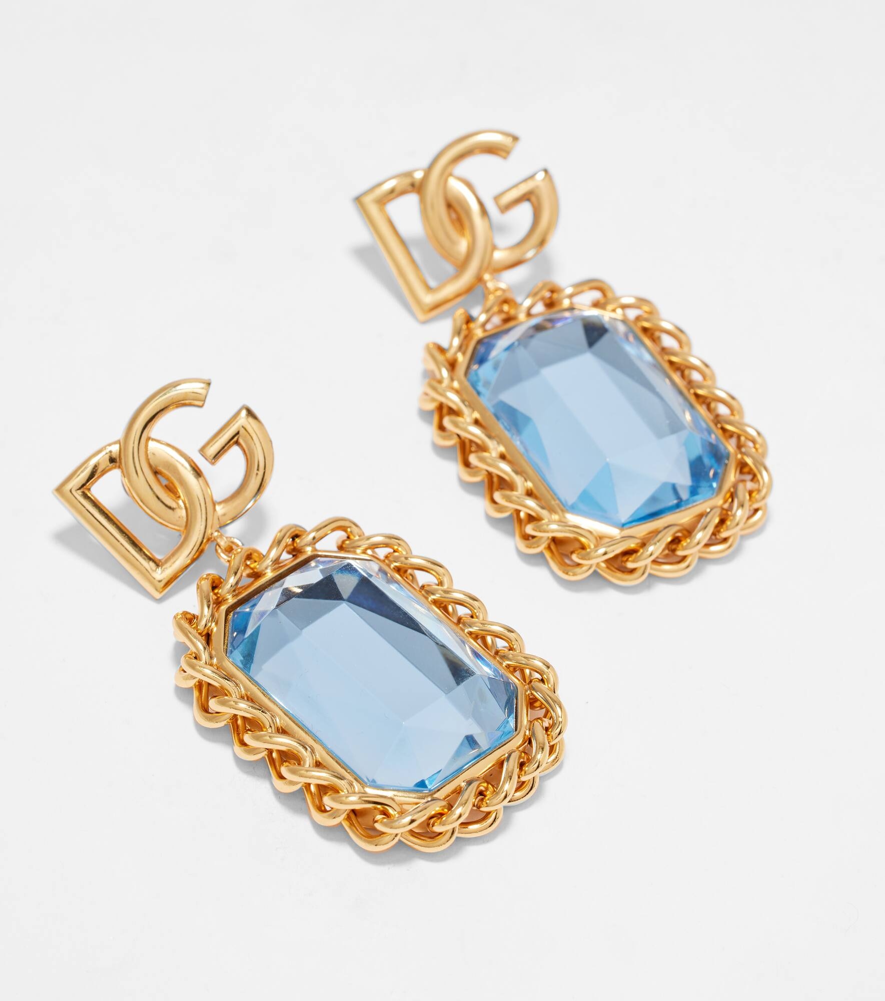 DG embellished clip-on earrings - 4