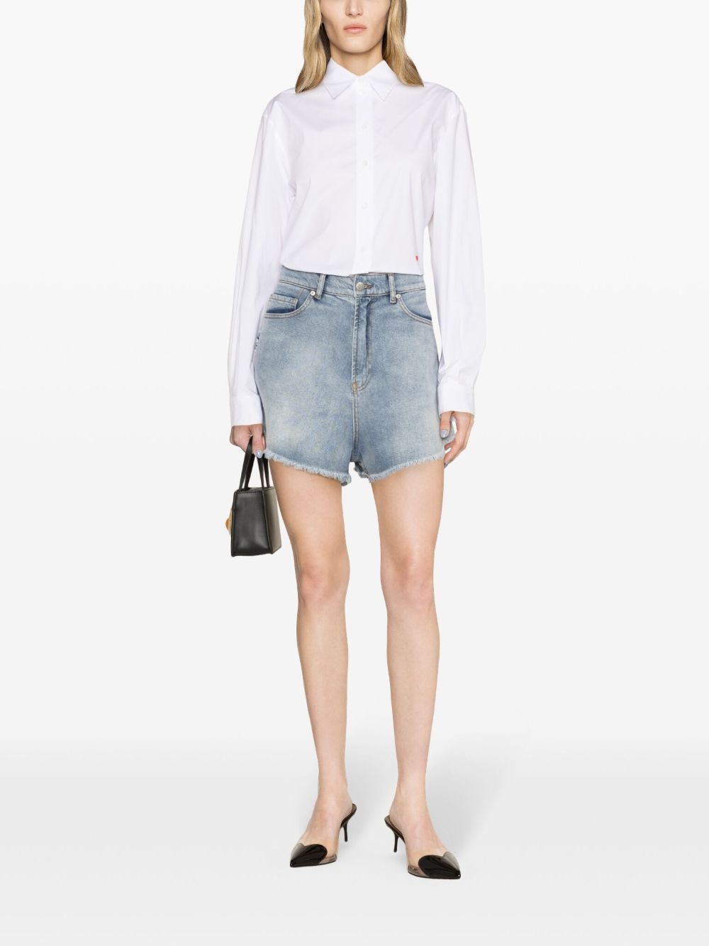 heart-embroidered shirt - 2