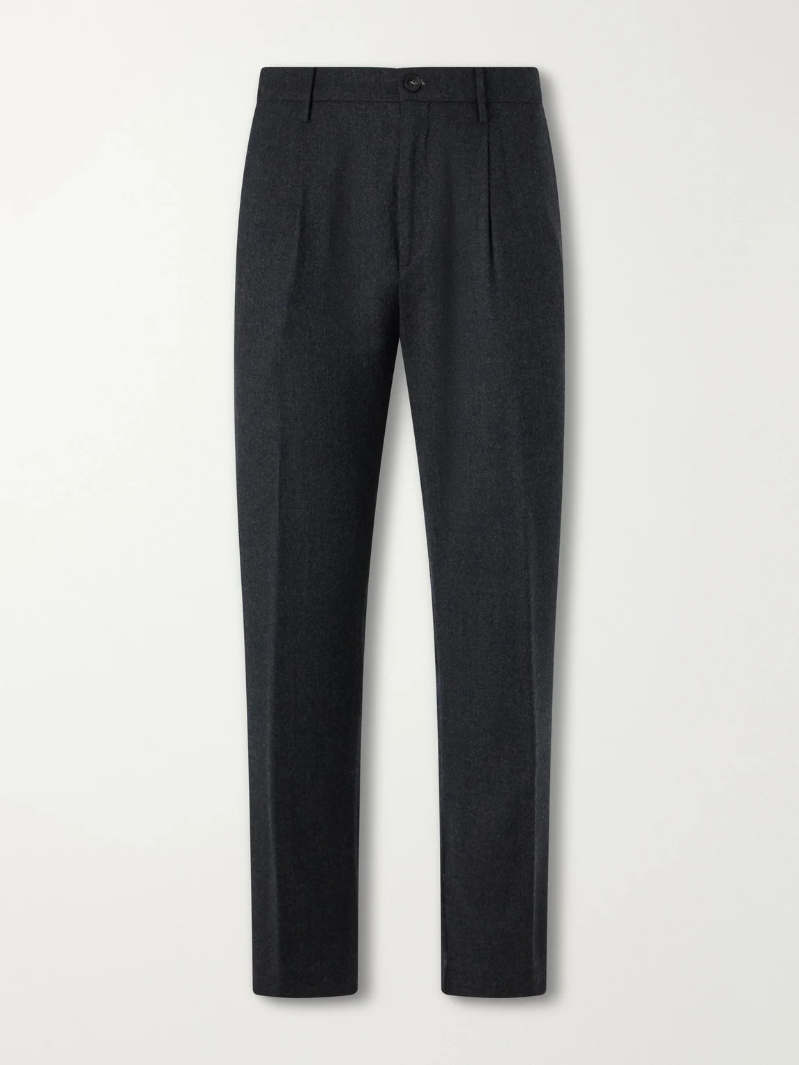 Straight-Leg Wool-Flannel Trousers - 1