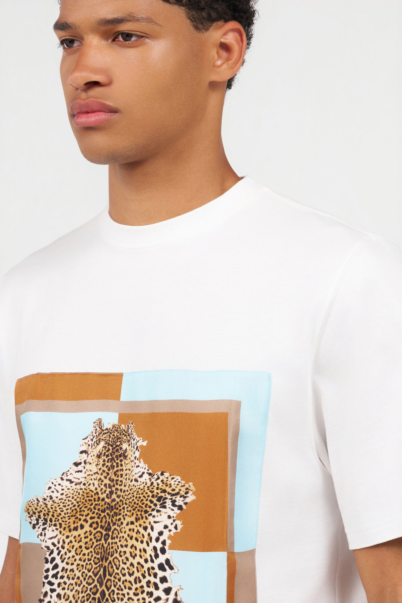 Leopard-print cotton T-shirt 6