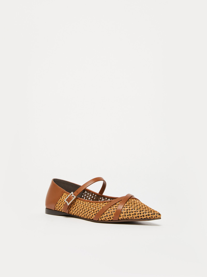 Max Mara WOVENFLAT Crochet-fabric ballerinas outlook