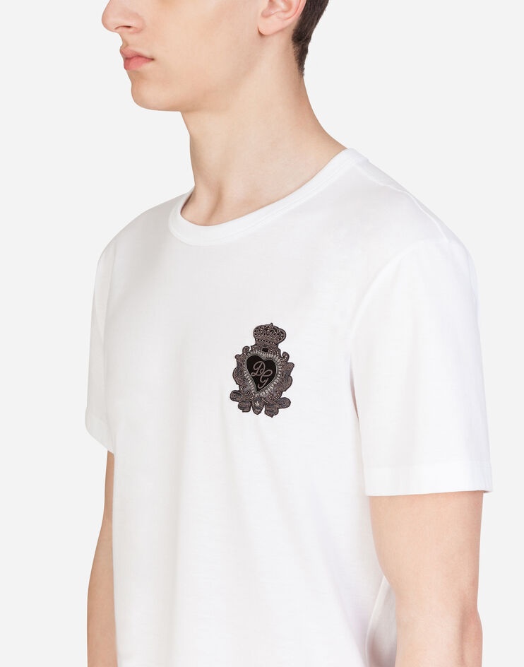 Cotton t-shirt with heraldic patch - 4