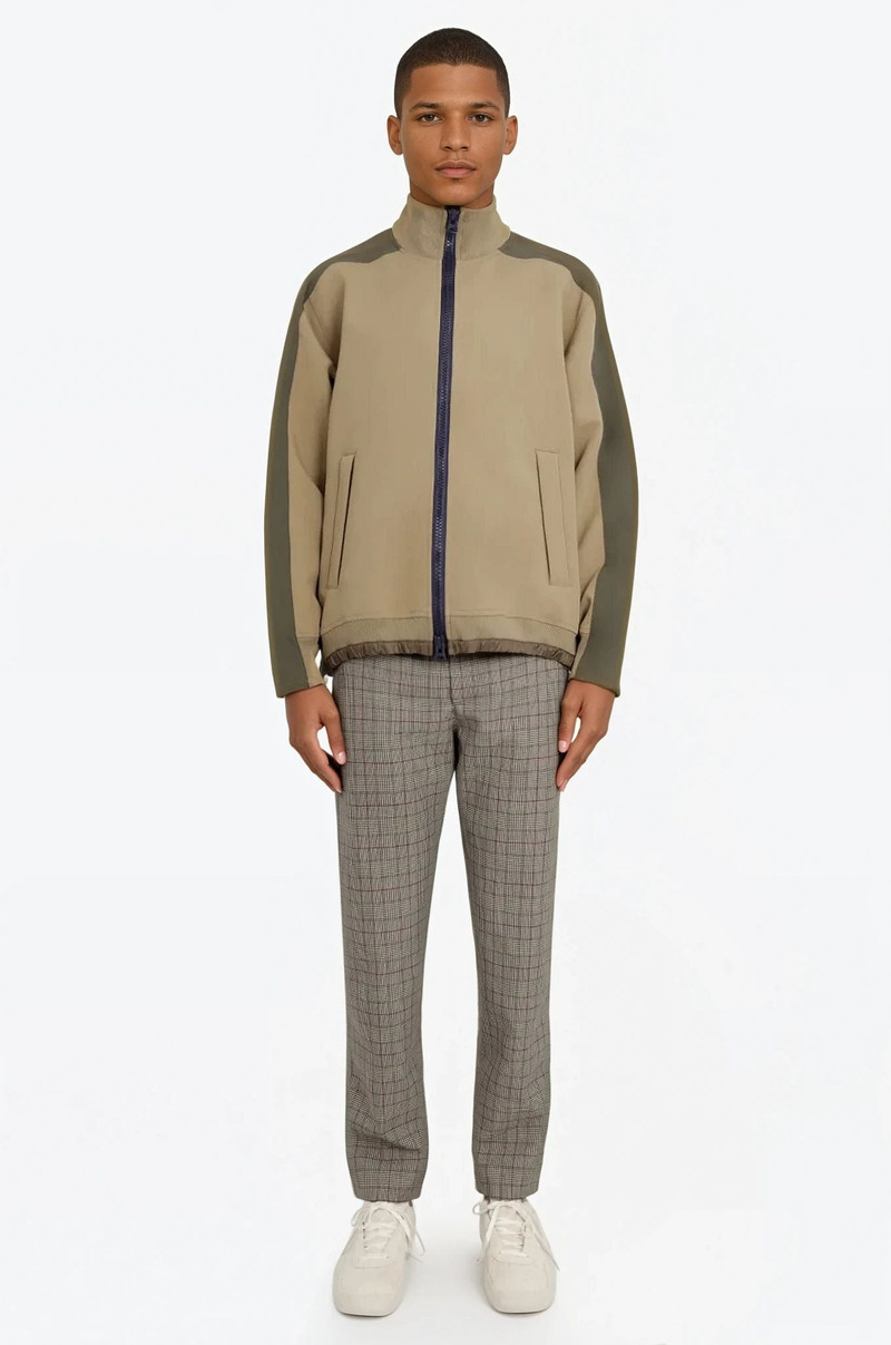 sacai TECHNICAL JERSEY BLOUSON | BEIGE outlook