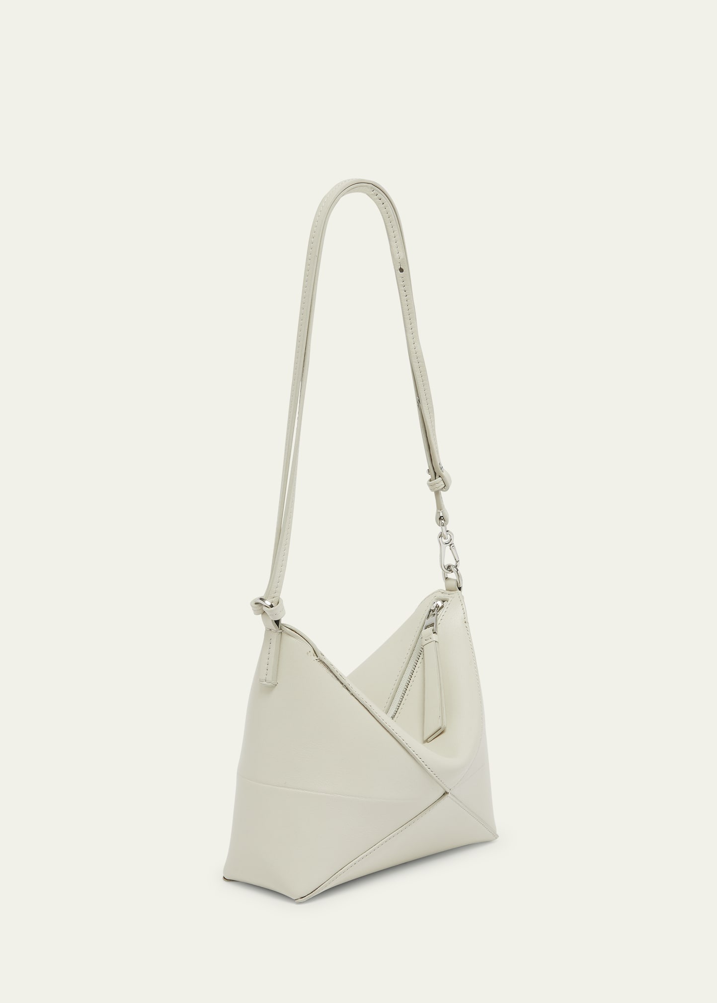 Puzzle Fold Leather Pouch Shoulder Bag - 3