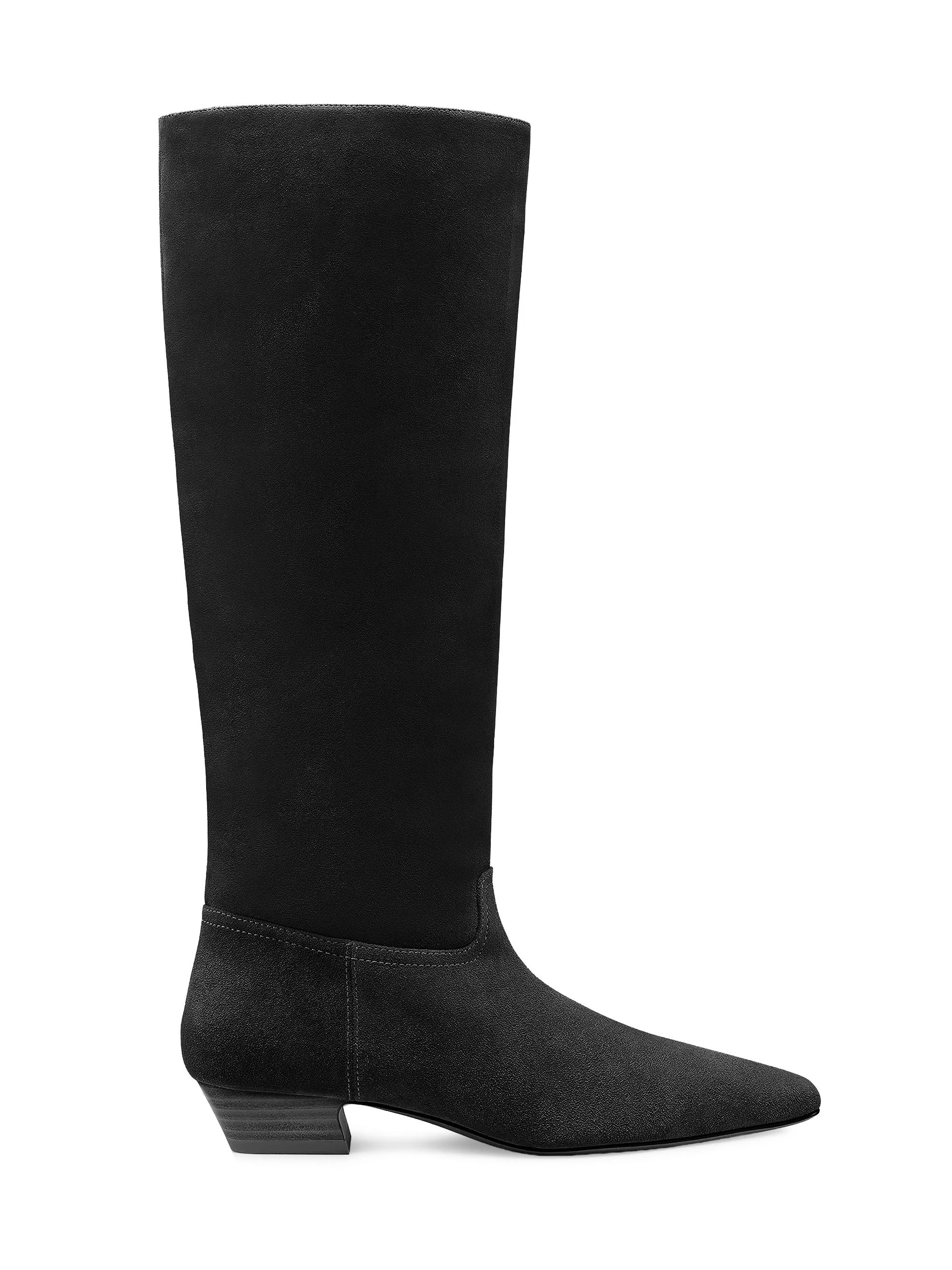 Women's Stassi 25MM Suede Boots - Black - 1