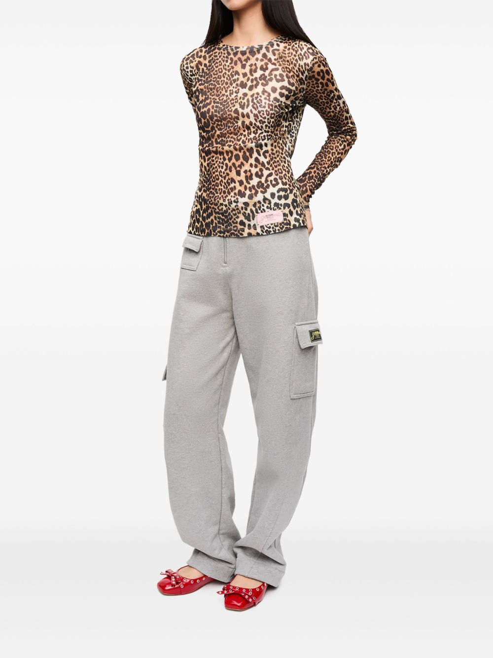 GANNI leopard print T-shirt - 2