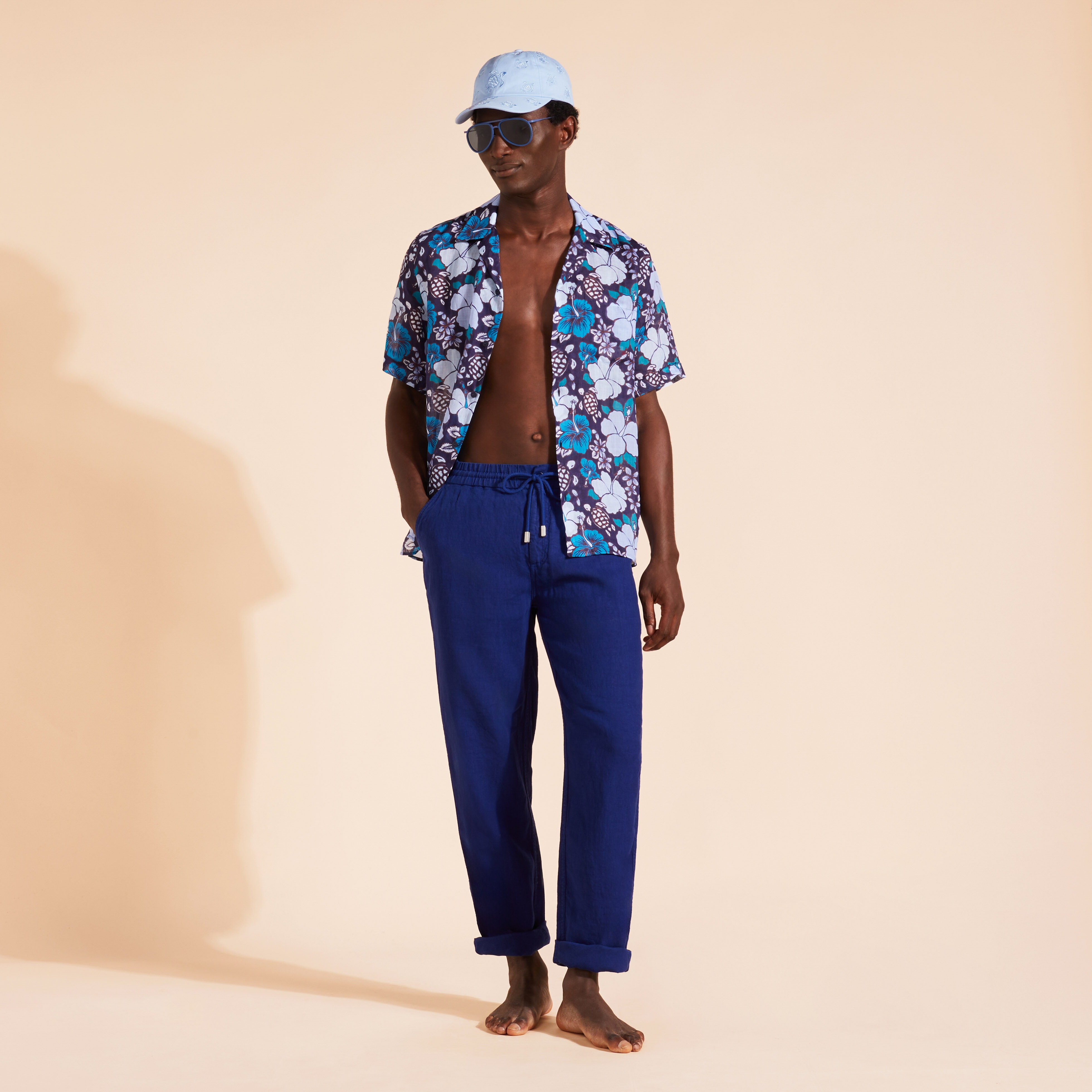 Men Linen Pants Solid - 5