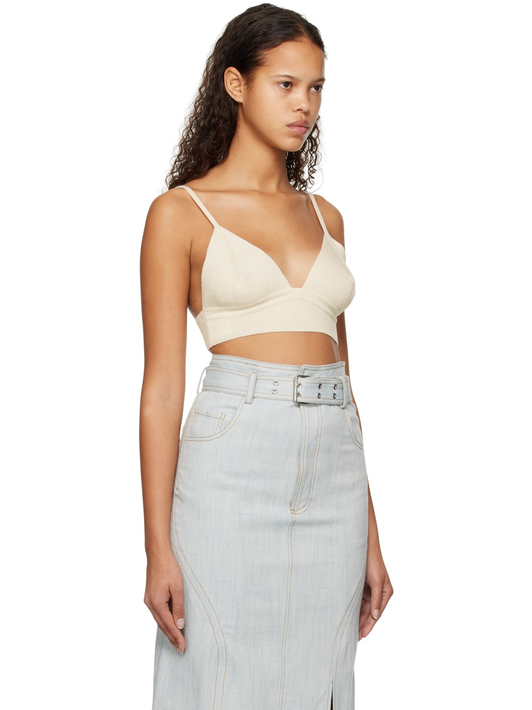 Off-White Rib Bra - 2