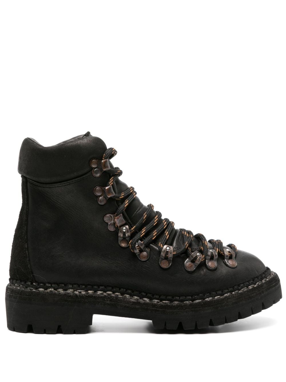 lace-up leather boots - 1