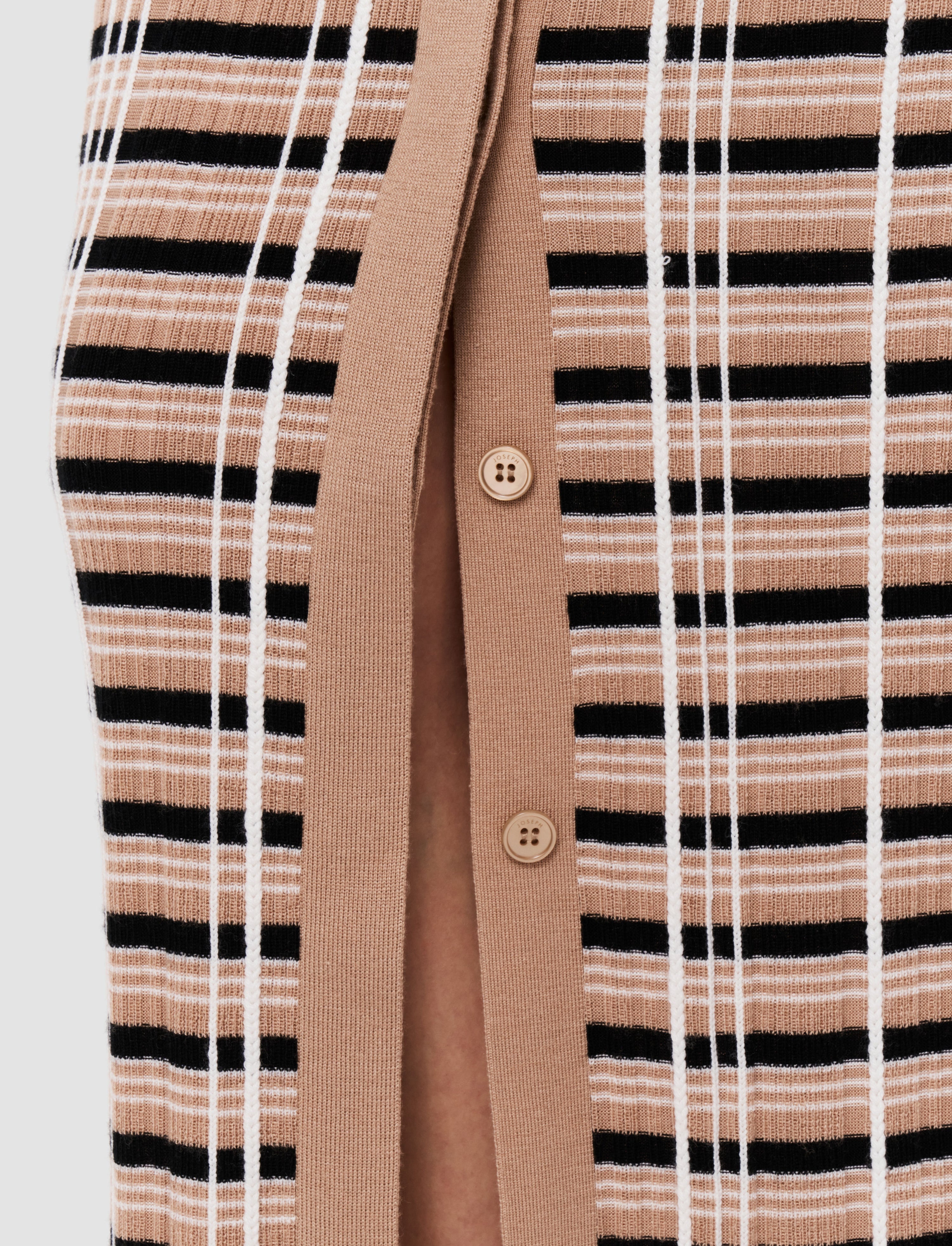 Check Wool & Silk Skirt - 5