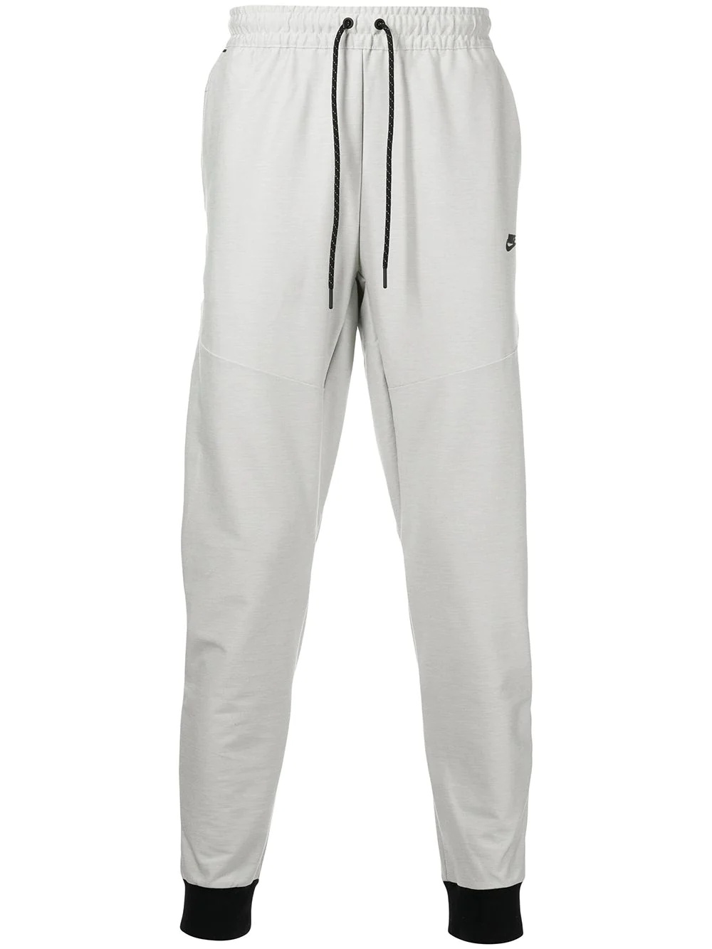 logo-print tapered trousers - 1