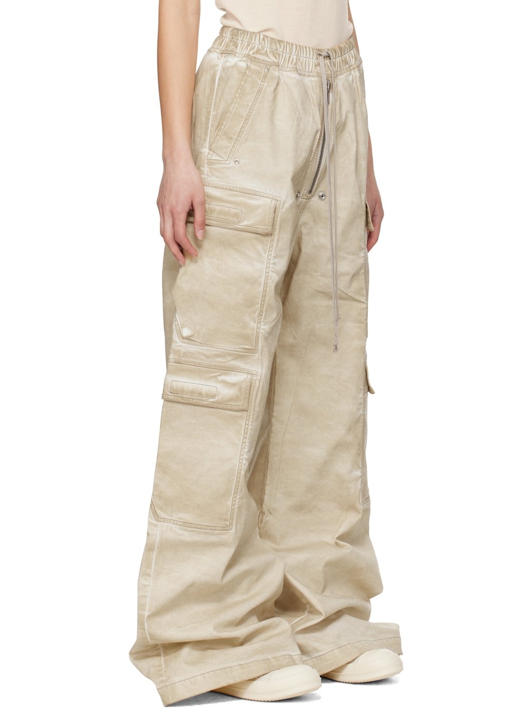 Beige Hollywood Double Cargo Jumbo Belas Jeans - 2