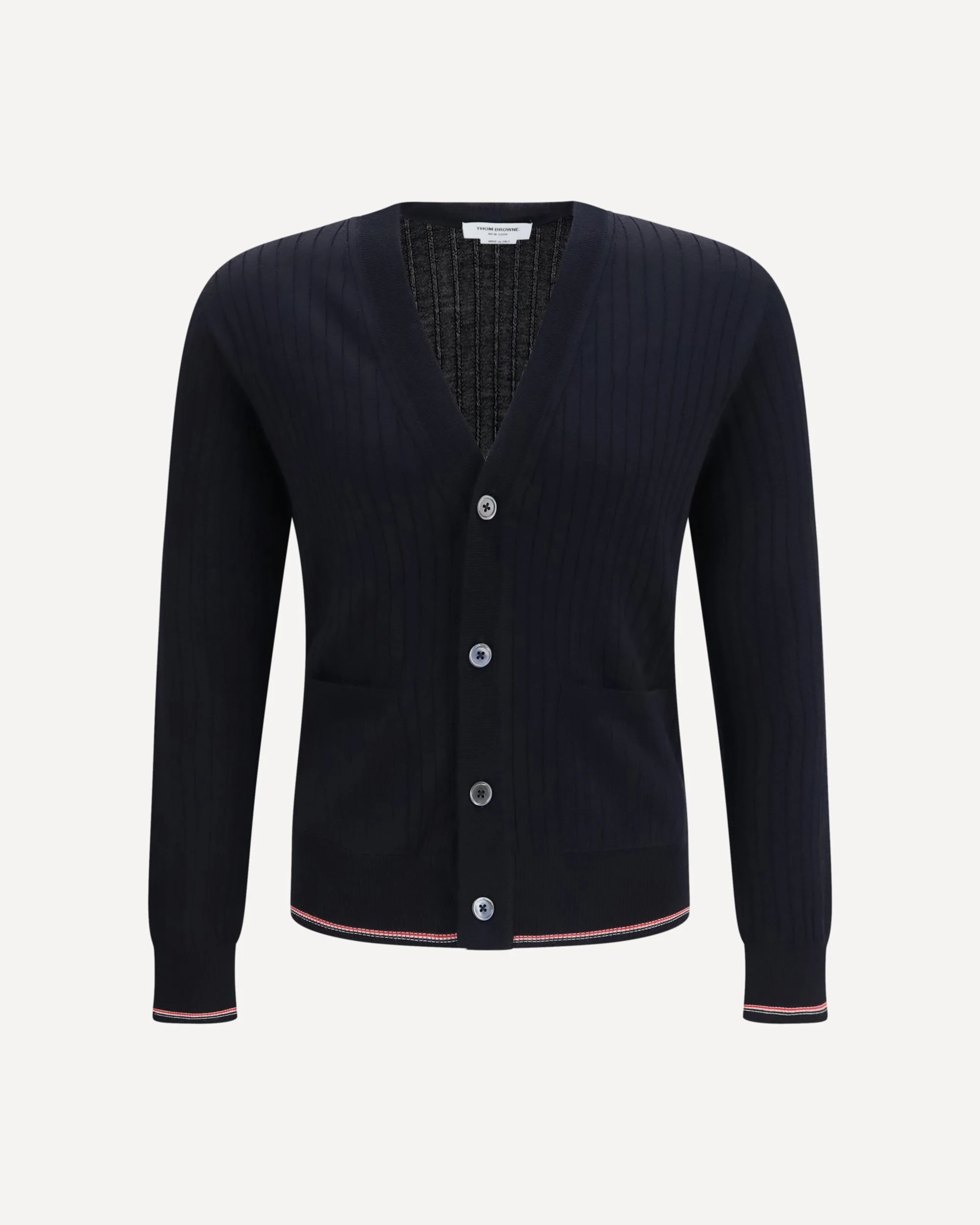 Ribbed merino wool Cardigan - 1