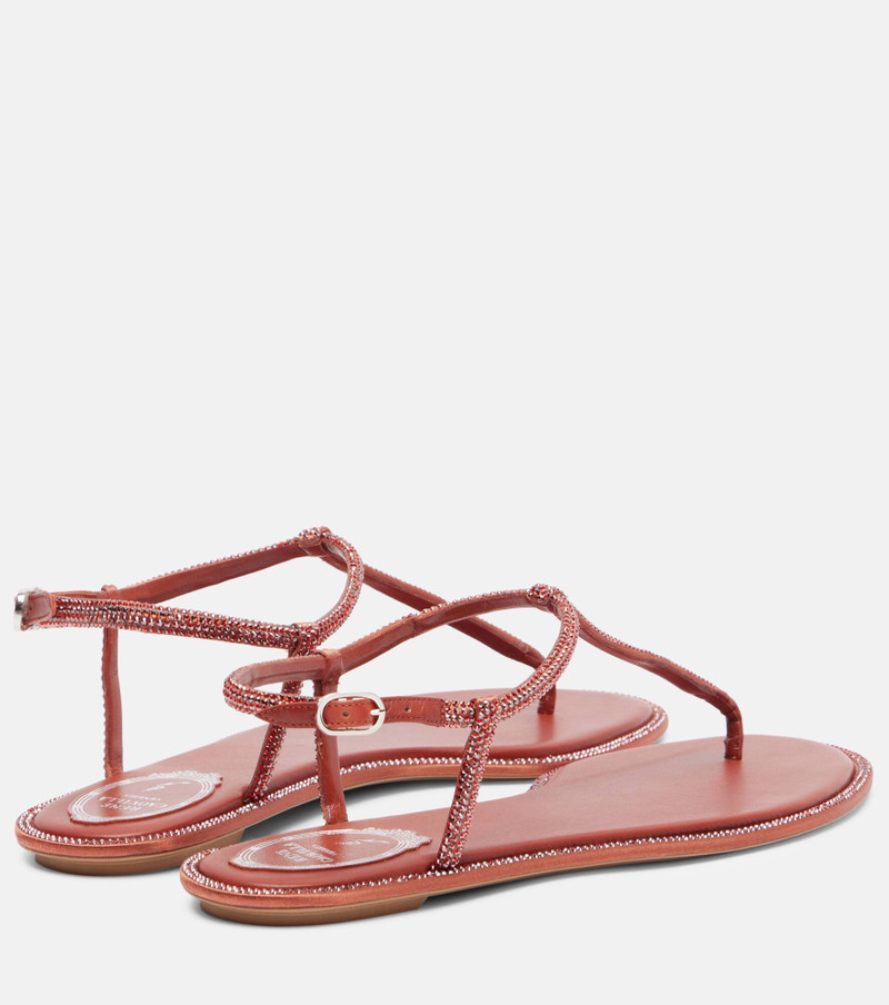 Diana embellished satin thong sandals 2