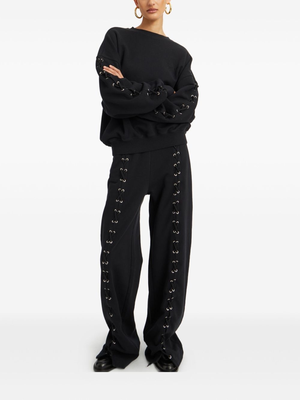 lace-up detail track pants - 2