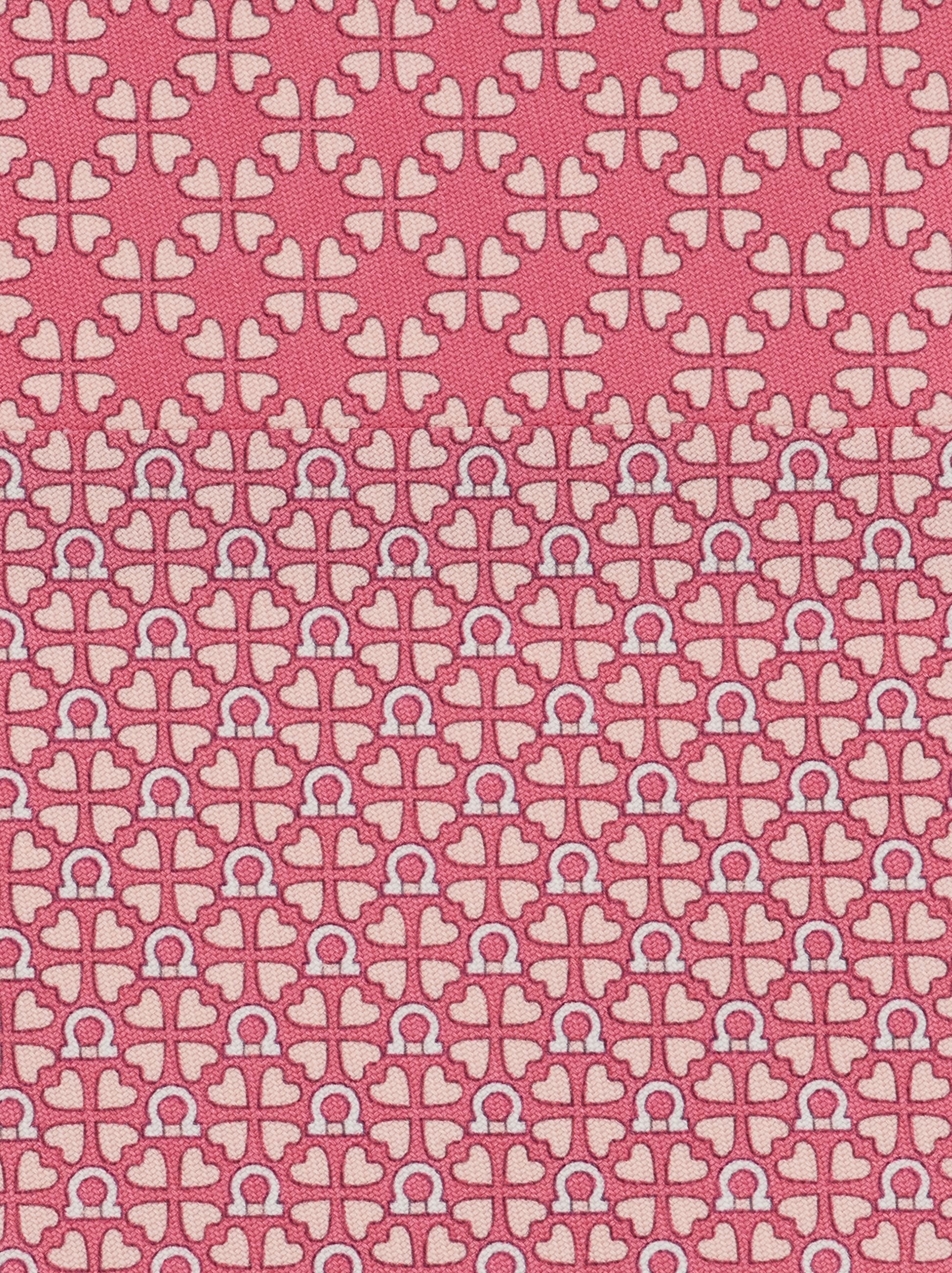 Gancini and hearts printed silk tie - 2