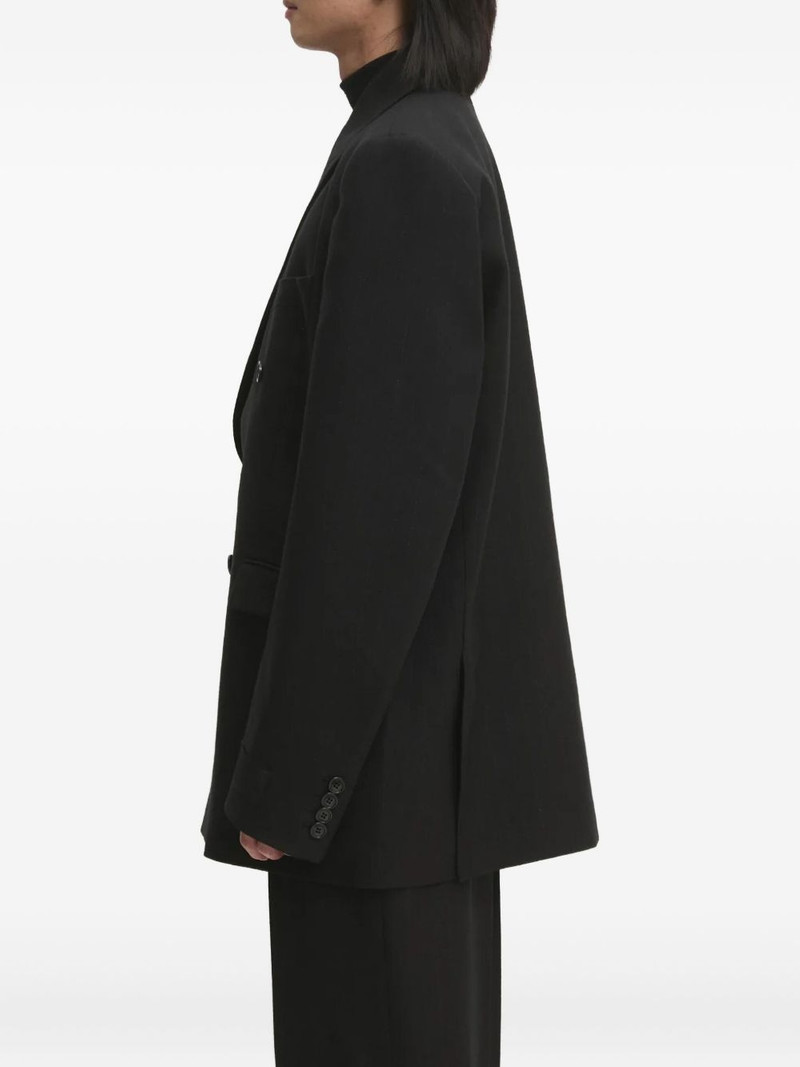 VETEMENTS pinstriped double-breasted blazer outlook