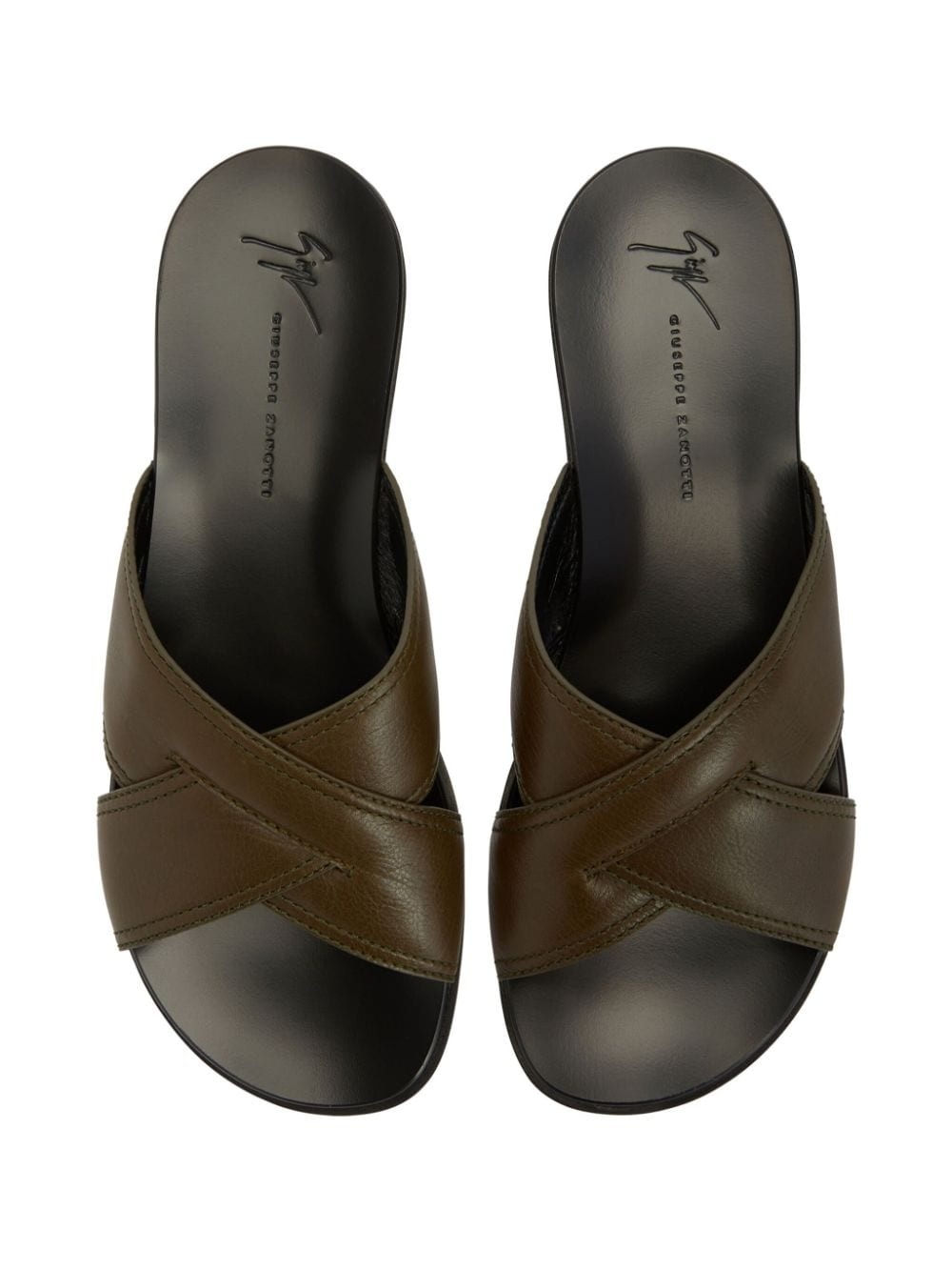 Flavio leather slip-on sandals - 4