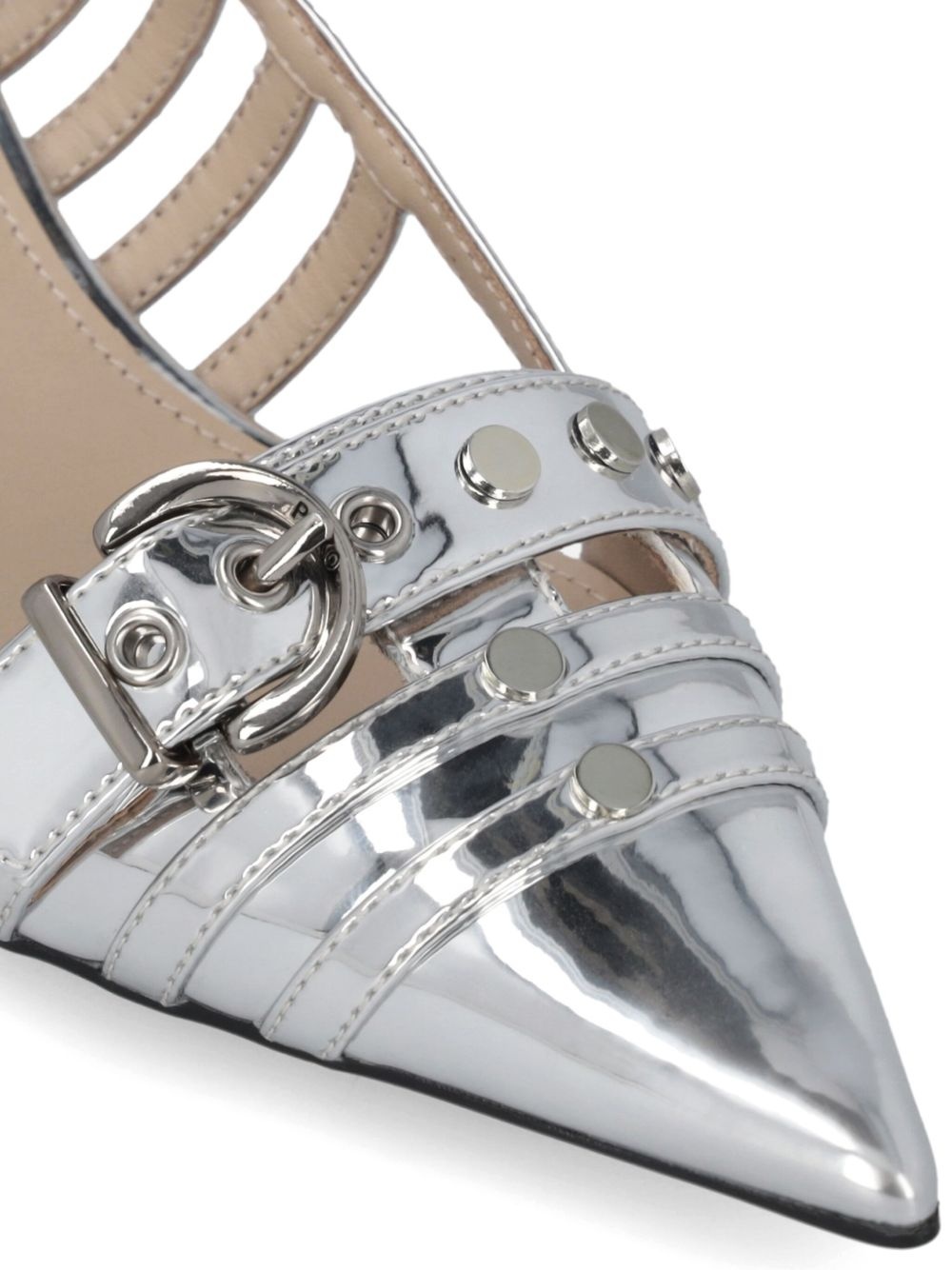multi-straps leather pumps - 6