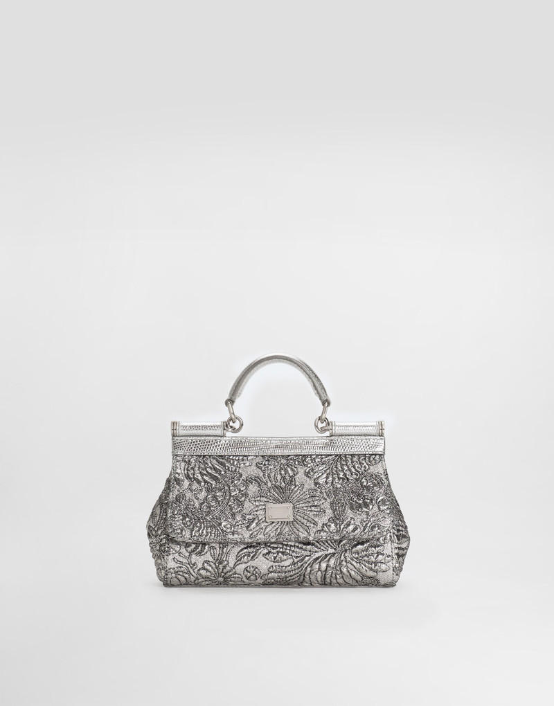 Small Sicily handbag in brocade 1