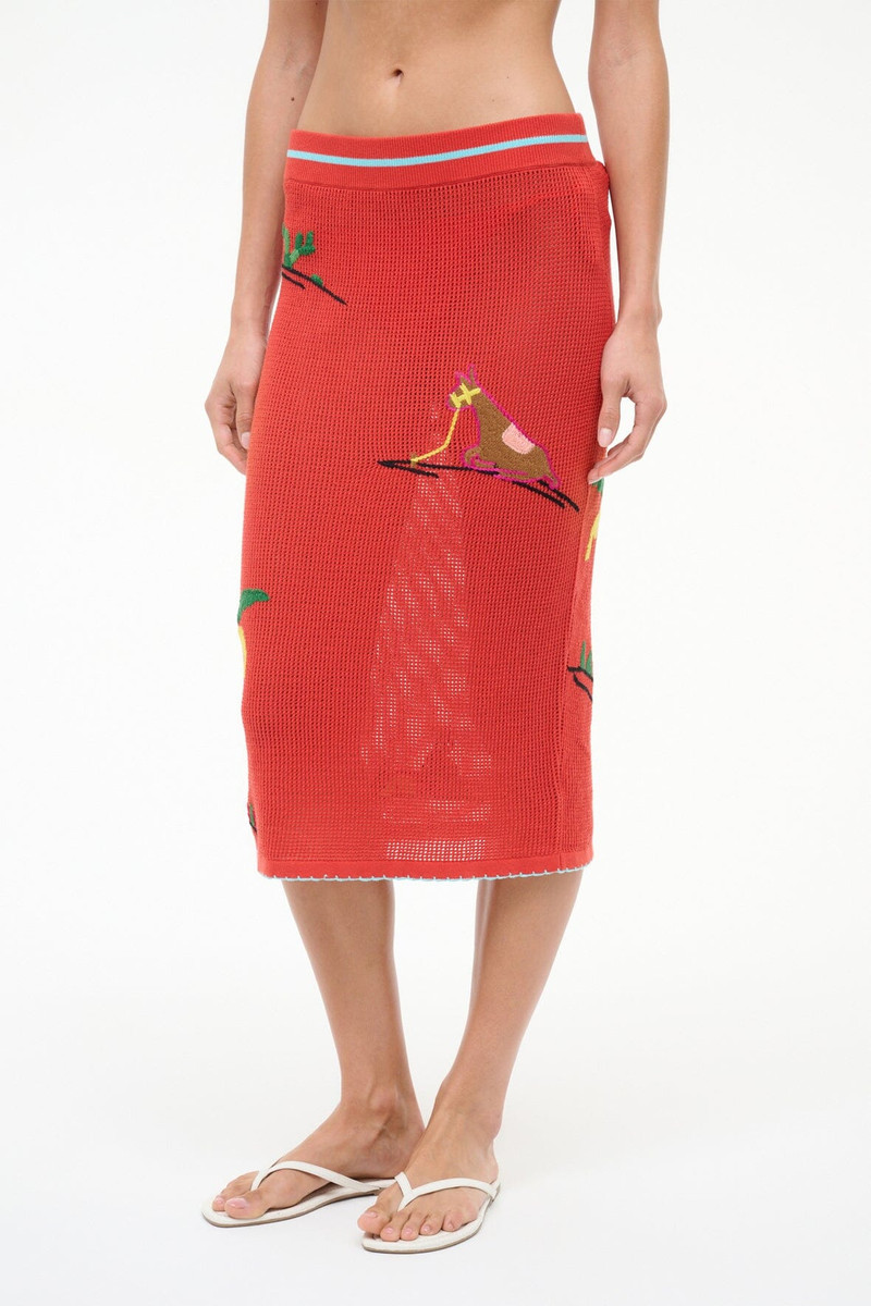 STAUD LEVANTE SKIRT RIVIERA FLAME 3