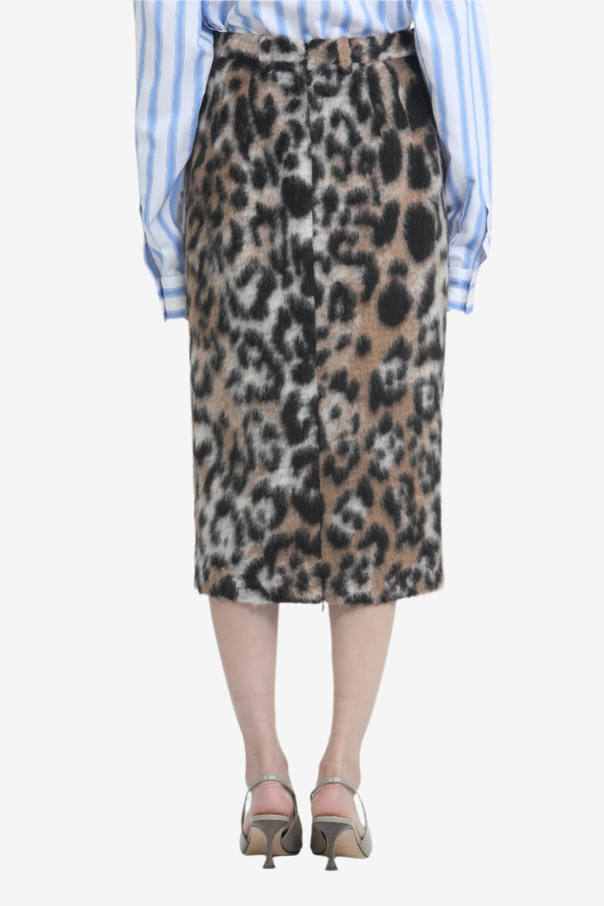 PENCIL SKIRT WITH SPOTTED EFFECT - 2