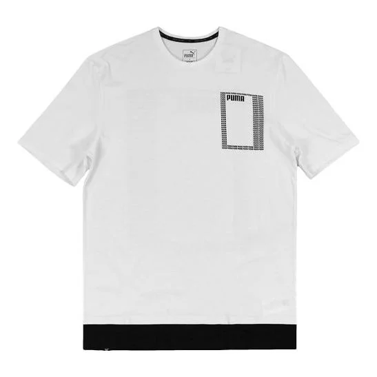 PUMA LOGO Short Sleeve TEE Summer Rebel White 853172-02 - 1