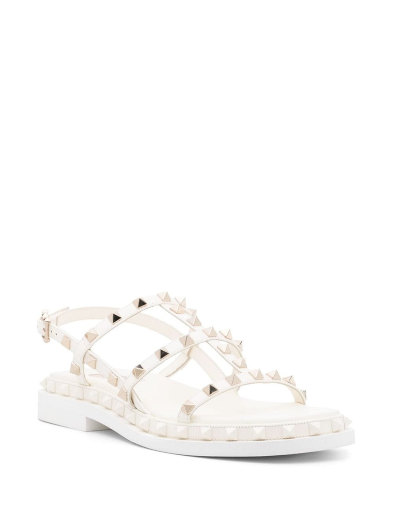 Valentino Rockstud cage-design sandals outlook