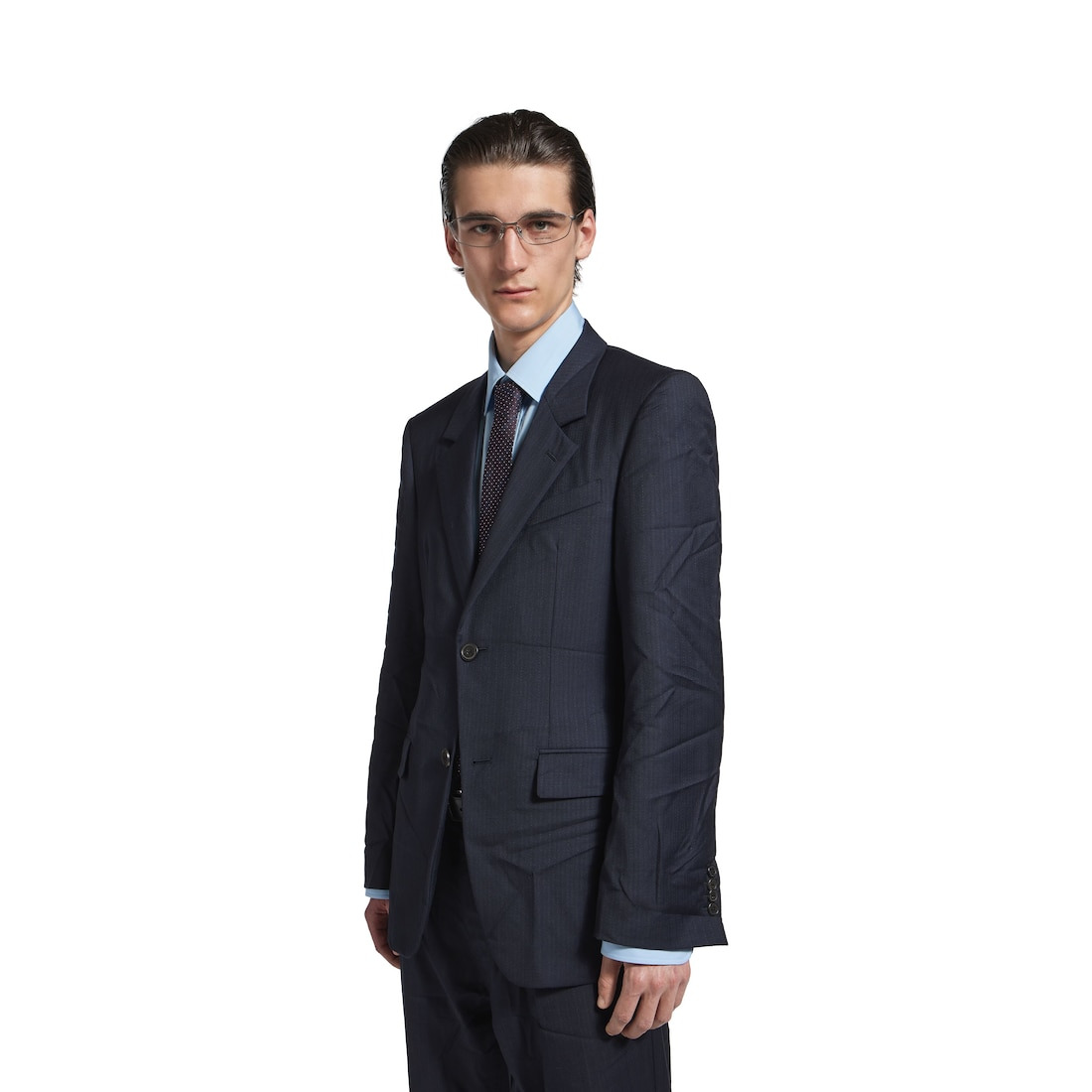 Men's Standard Tailored Jacket in Dark Navy - 5