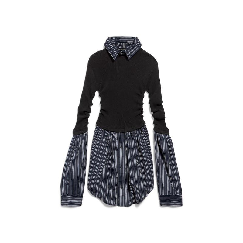 Women's Layered Sweater in Black 1