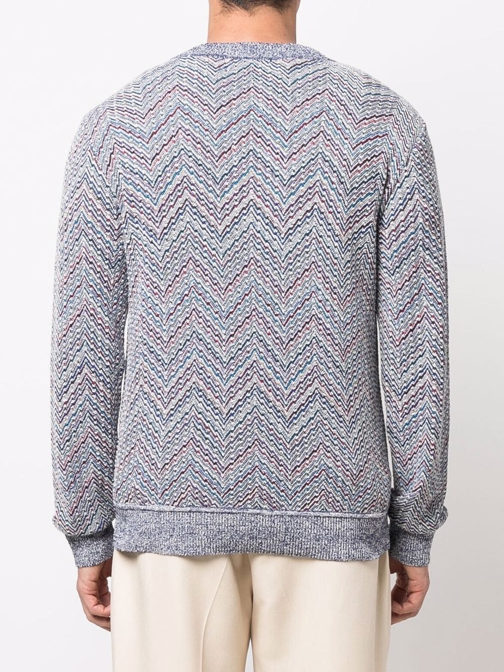 v-neck knitted jumper - 4