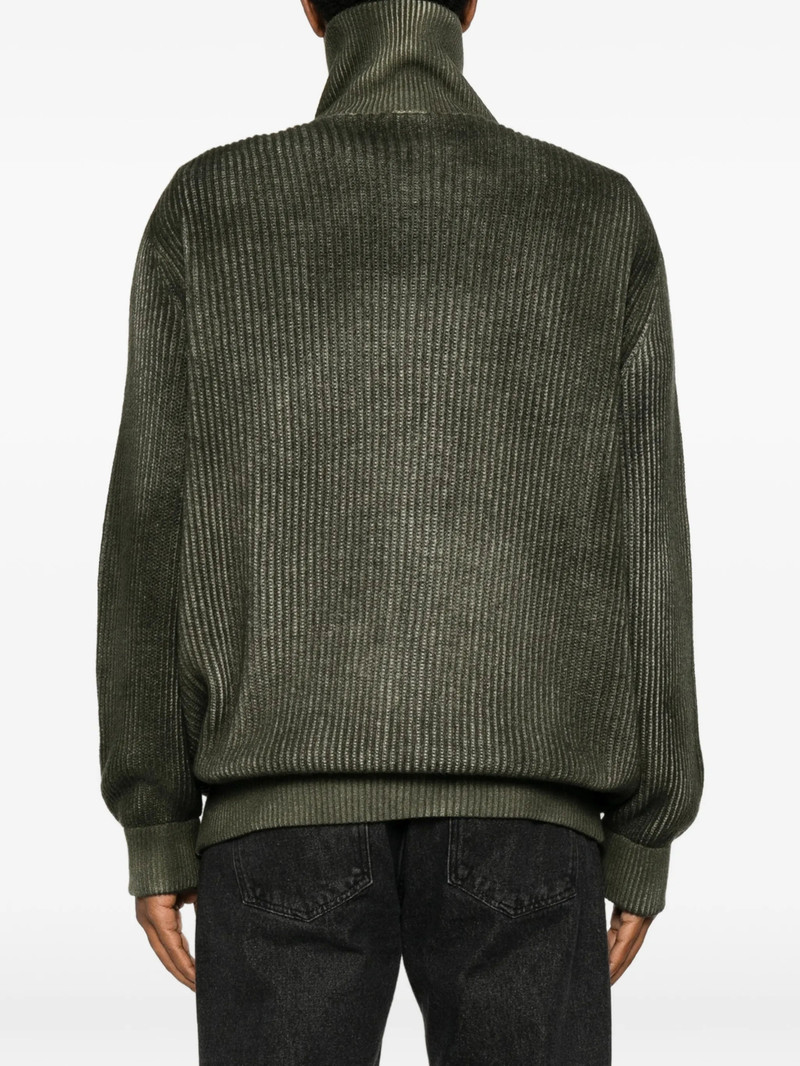 Avant Toi Avant Toi Ribbed-knit Zip-up Sweater outlook