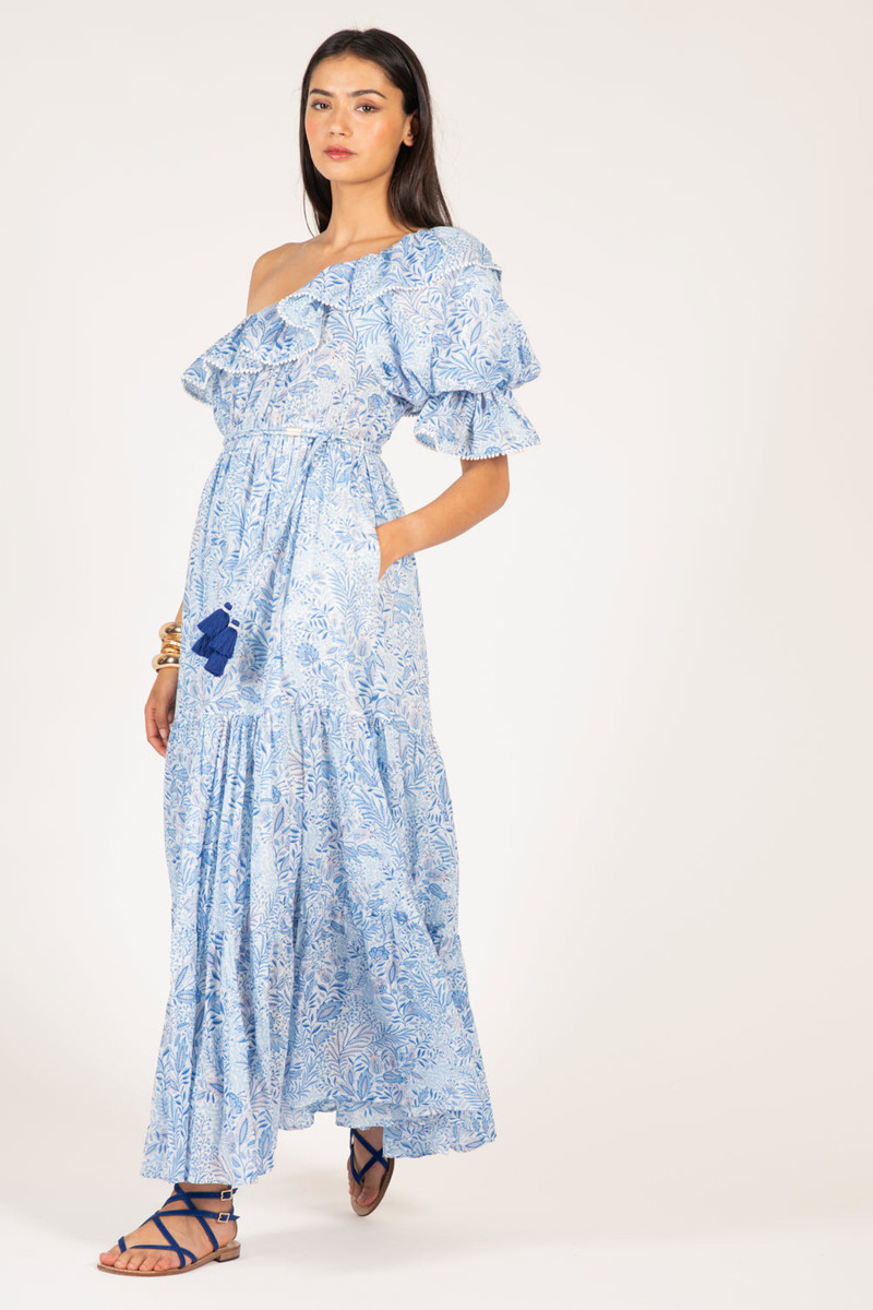 Long Dress Jay - Blue Palmarosa 3