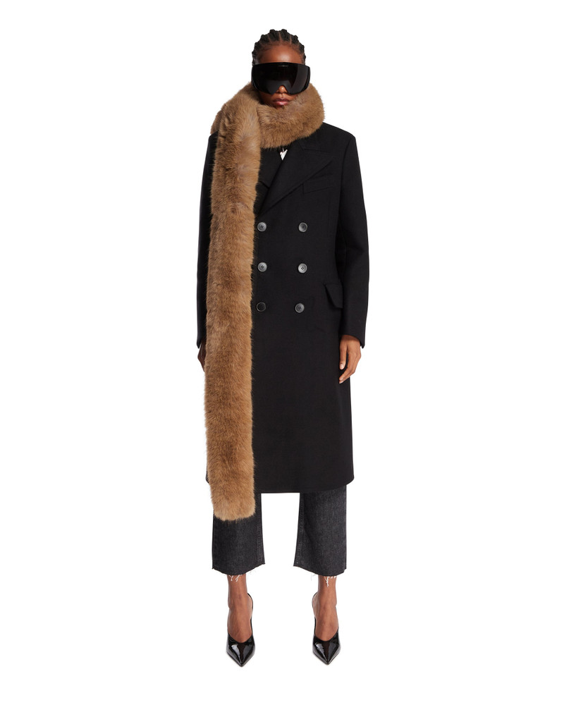 Maison Margiela Black Double-Breasted Coat outlook