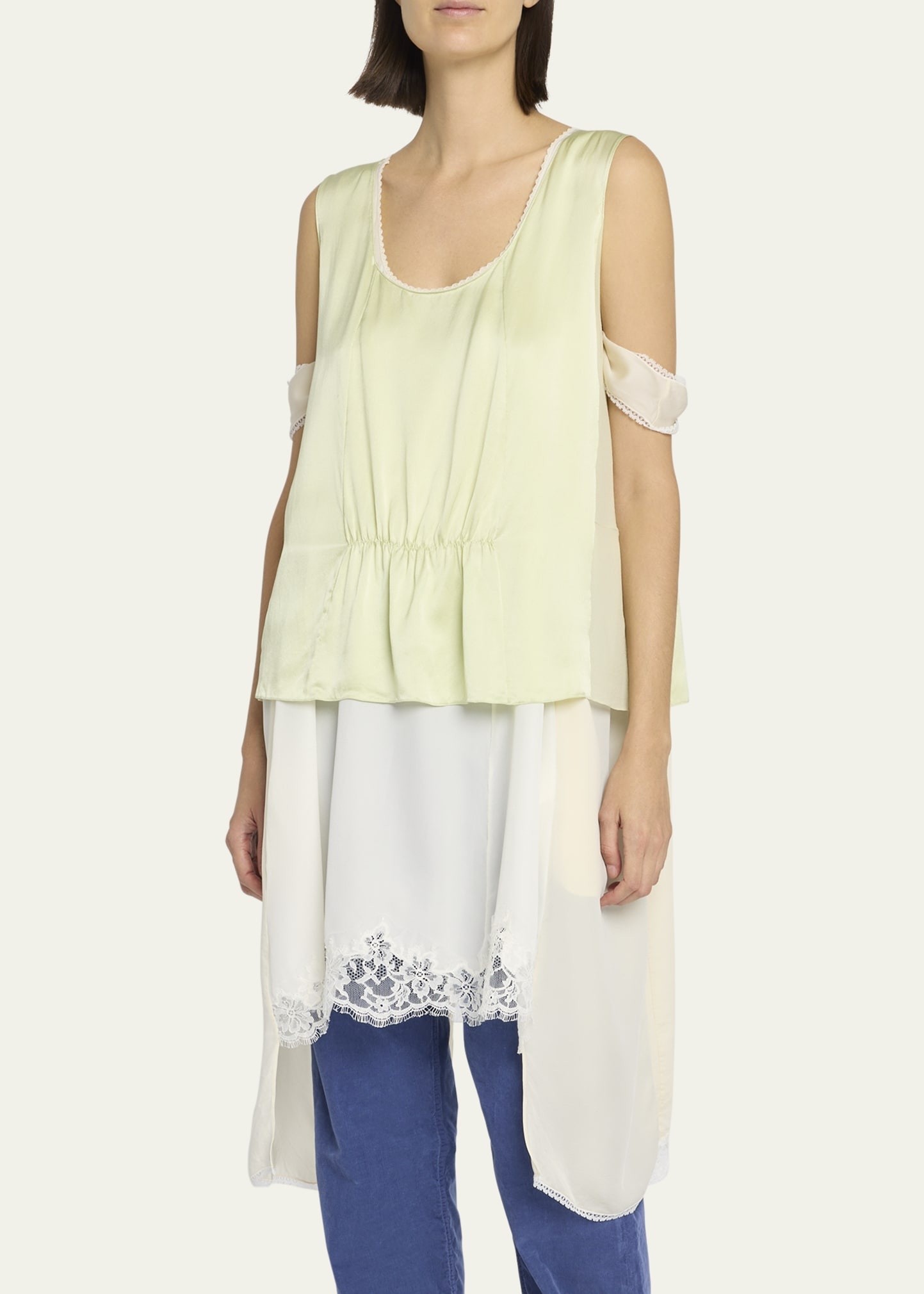 Dinara Boxy Silk Top - 4