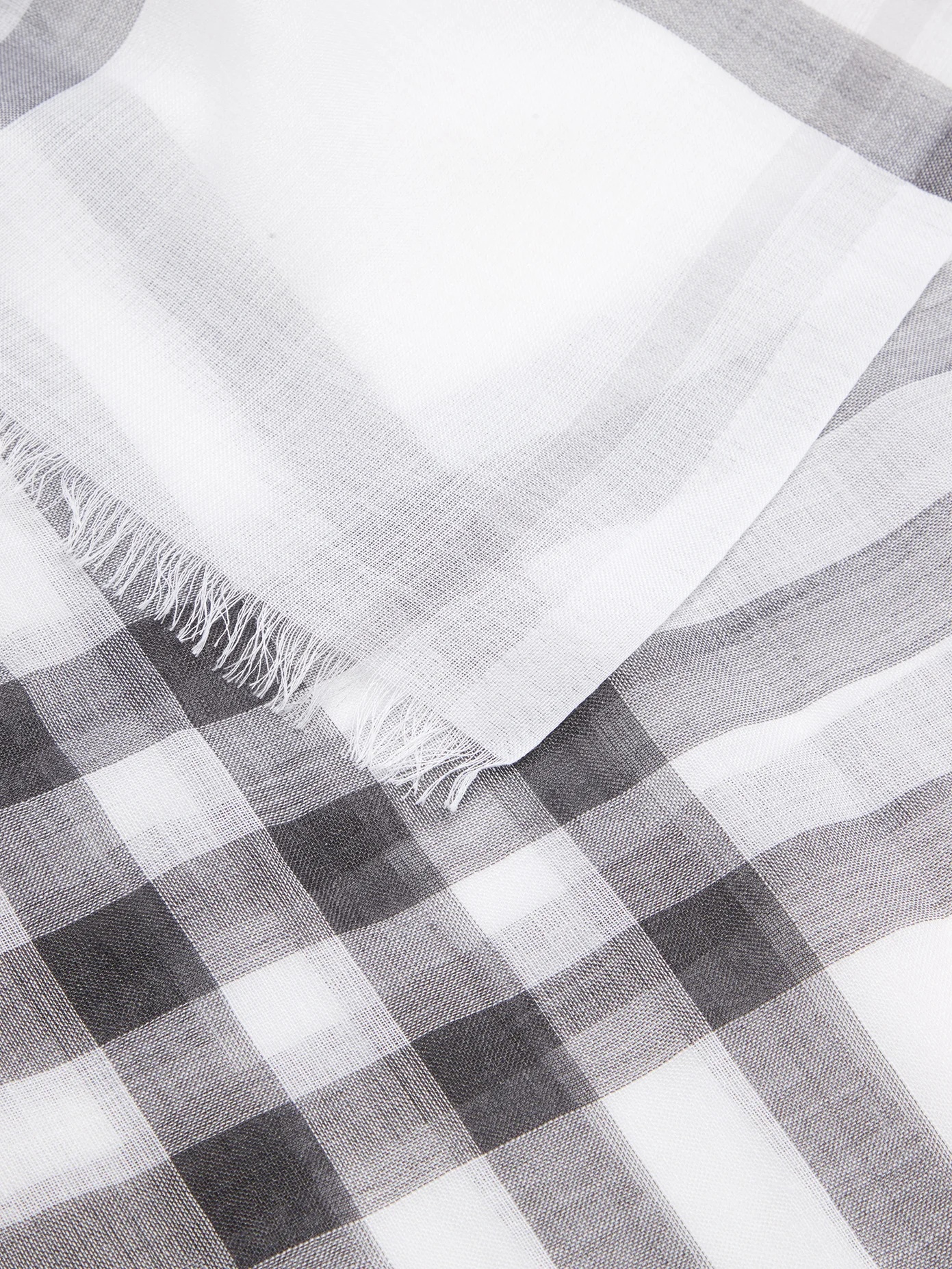 Giant Check wool-blend woven scarf - 5