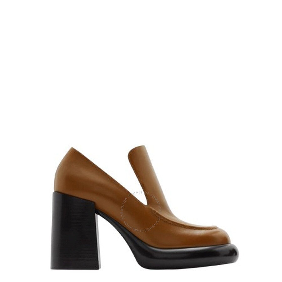 Burberry Leather Wedge 120mm Heel Loafers - 1
