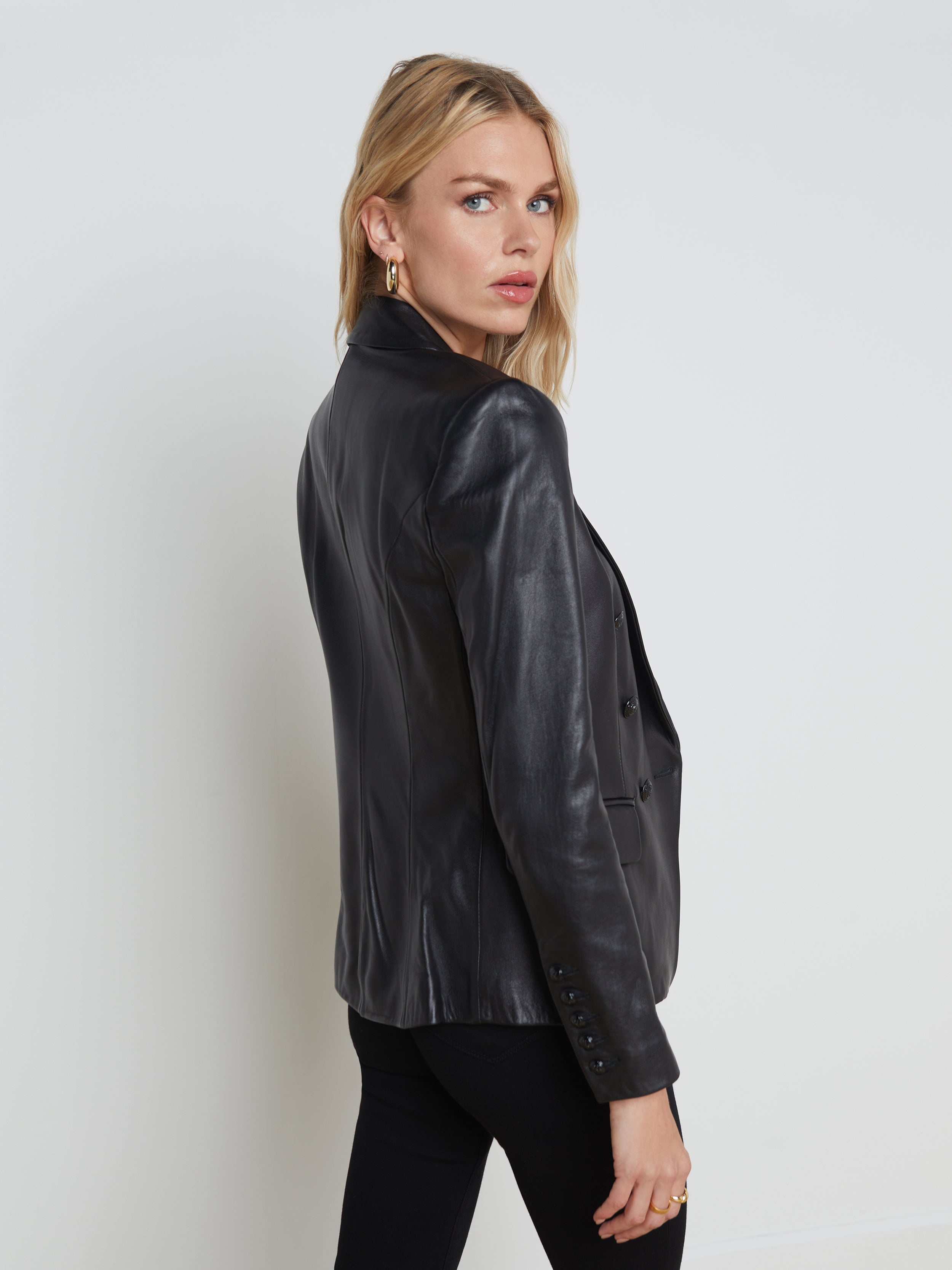 Kenzie Leather Blazer - 5