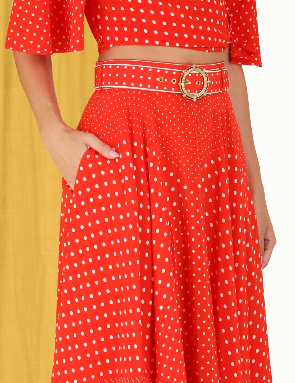 SPLICED MIDI SKIRT - 5