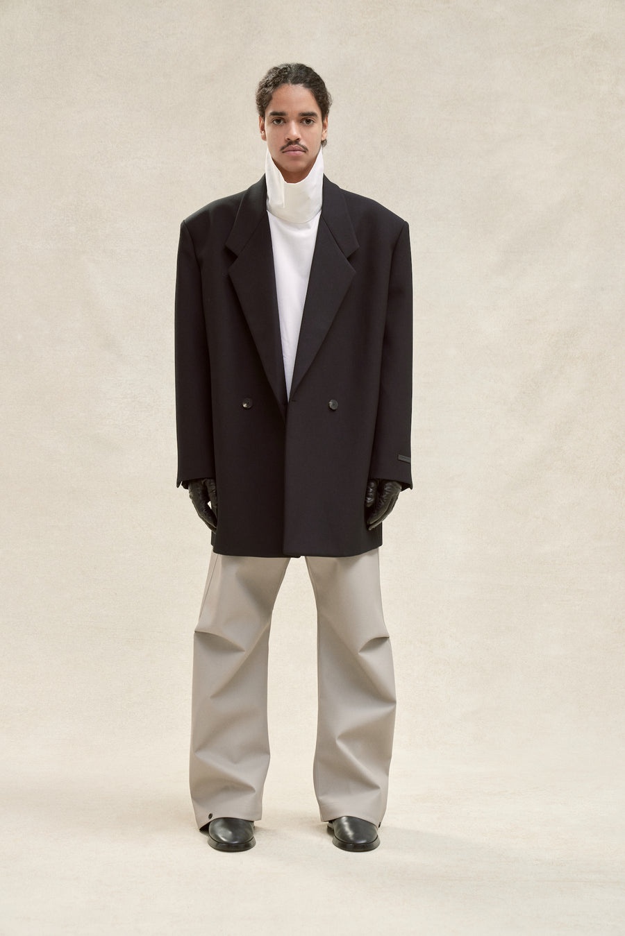 Rubberized Knee Pleat Wide Leg Pant - 5